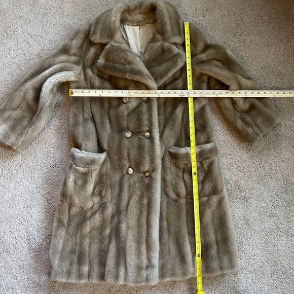 Vintage Faux Fur Mincara Styled By Russel Taylor Long Brown 1960s Classic Coat - Picture 4 of 9